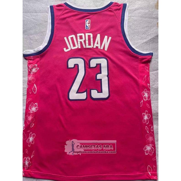 Camiseta Washington Wizards Michael Jordan NO 23 Ciudad 2022-23 Rosa